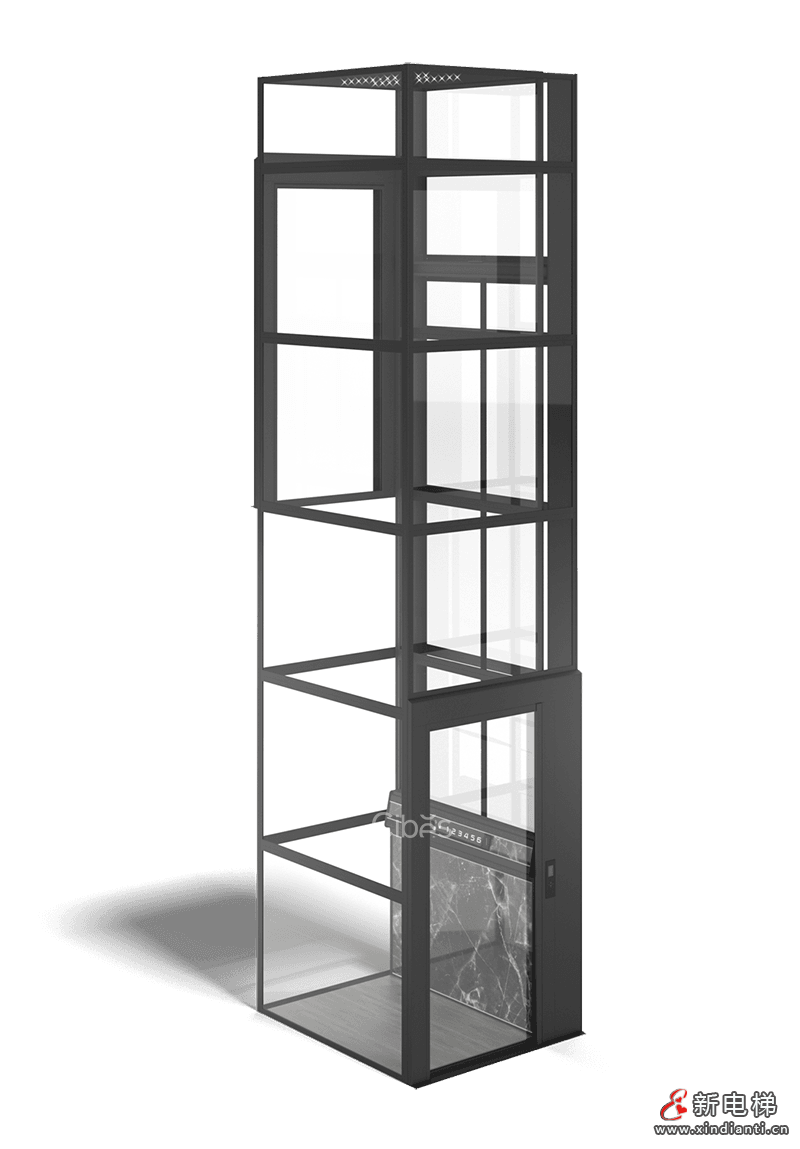 私人定制，多彩背景墻家用電梯