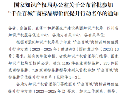 森赫電梯入選國家“千企百城”商標(biāo)品牌價值提升行動首批名錄